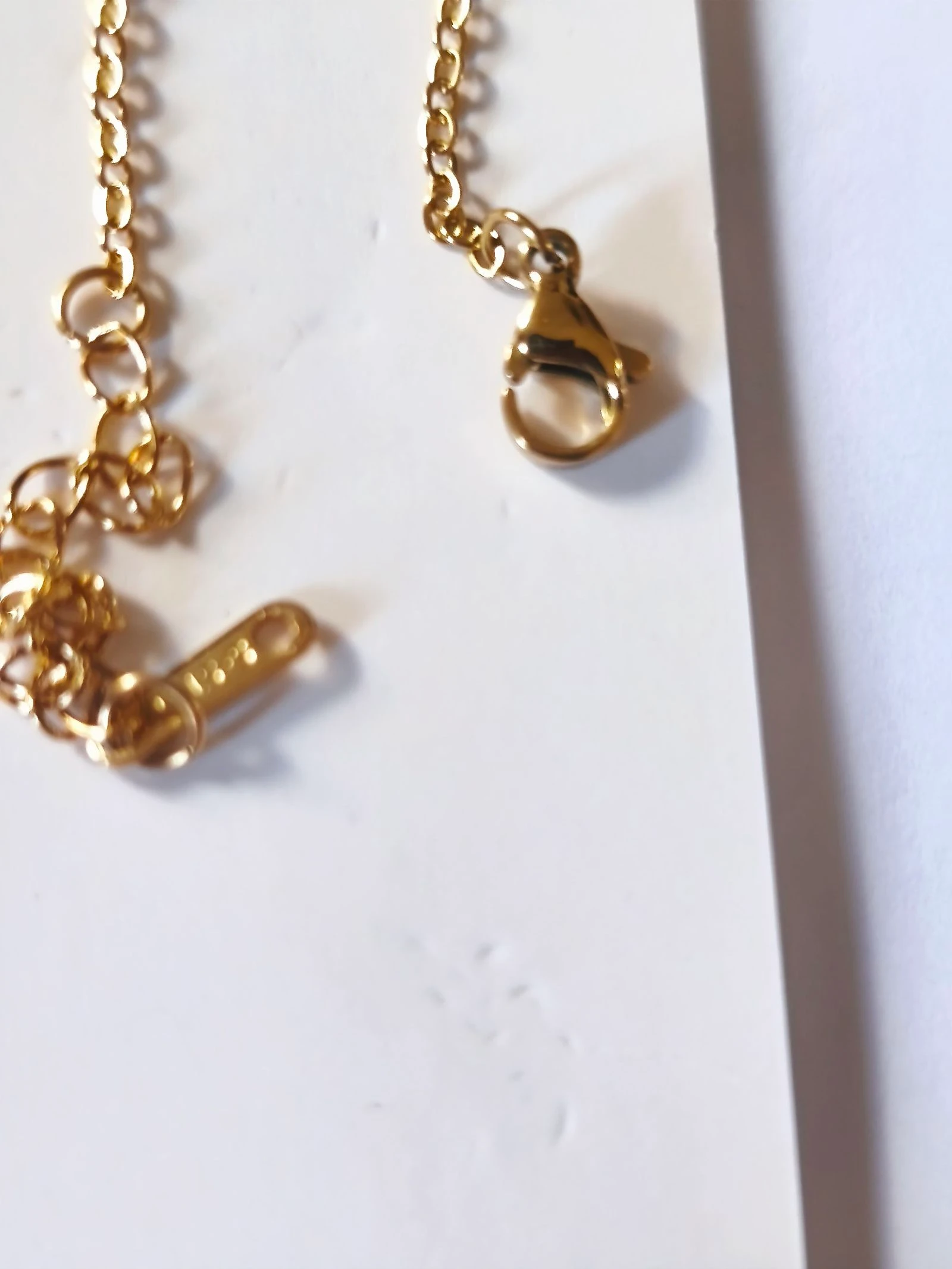 Set met halsketting, armband en rood klaver oorbellen met gouden stalen ketting – photo 7
